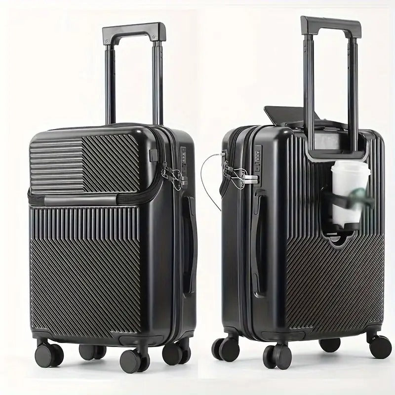 Premium Multifunctional Travel Bag with USB, Cup Holder & Smart Lock