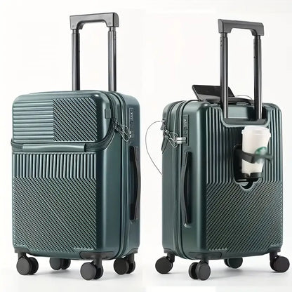 Premium Multifunctional Travel Bag with USB, Cup Holder &amp; Smart Lock