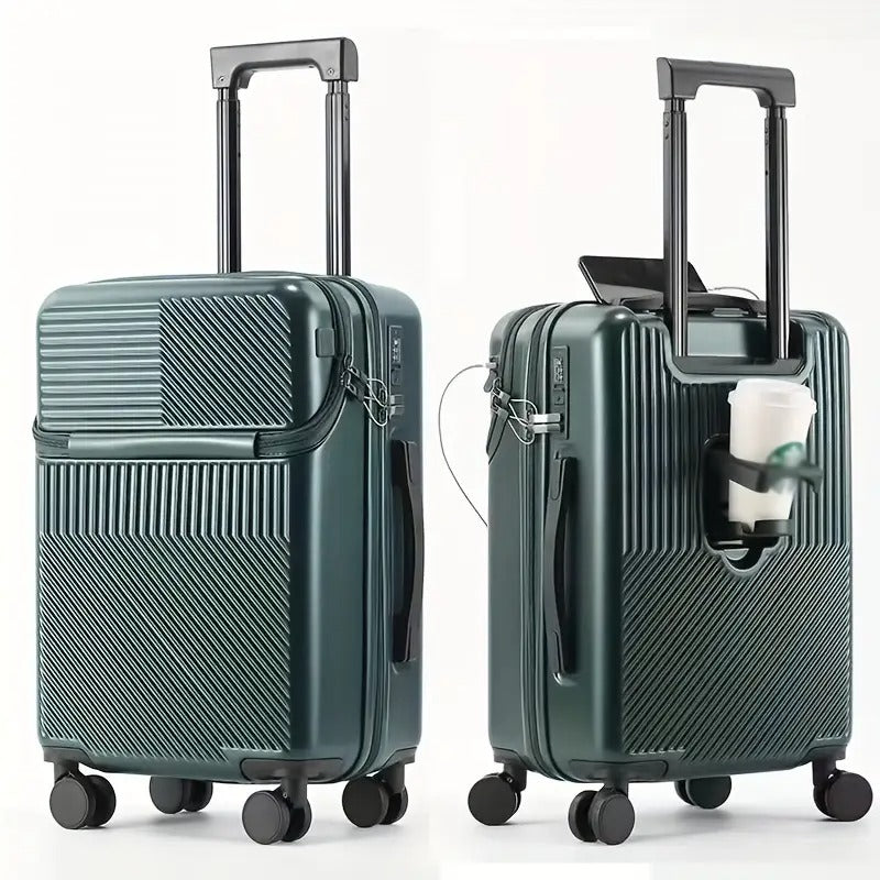 Premium Multifunctional Travel Bag with USB, Cup Holder &amp; Smart Lock
